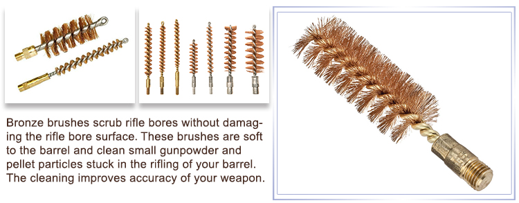 Stainless Steel Shaft Bronze Gun Brush