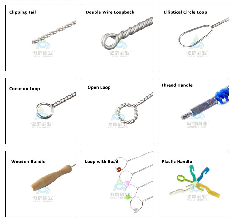 Micro Dental Brush Single elliptical circle loop handle