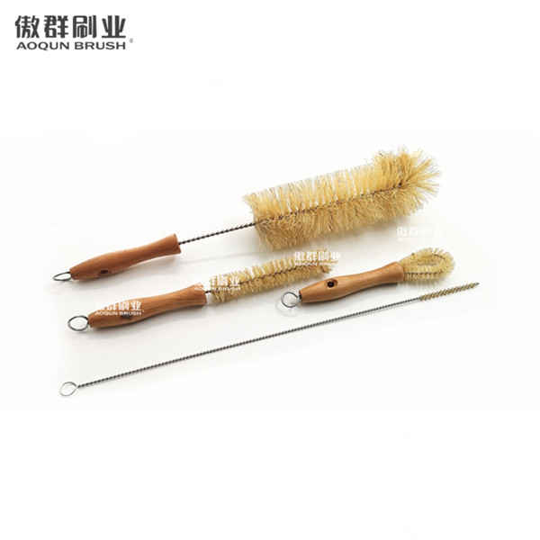 pig bristle bottle cleaning brush