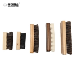 Shoe Polish Brush Set | Long Handle Brush | Leather Shoes Boot Cleaning | Horse Hair Bristle