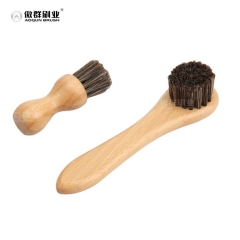 Shoe Polish Brush Set | Long Handle Brush | Leather Shoes Boot Cleaning | Horse Hair Bristle