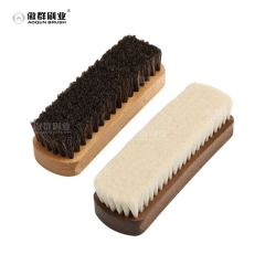 Shoe Polish Brush Set | Long Handle Brush | Leather Shoes Boot Cleaning | Horse Hair Bristle
