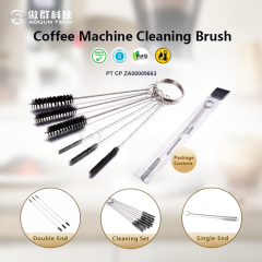 Grinder Cleaning Brush | Coffee Pot Curve Brush | Barista Brush in Stainless Steel