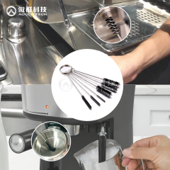 Grinder Cleaning Brush | Coffee Pot Curve Brush | Barista Brush in Stainless Steel